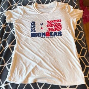 Sport-Tek White Tee with Red and Blue Design